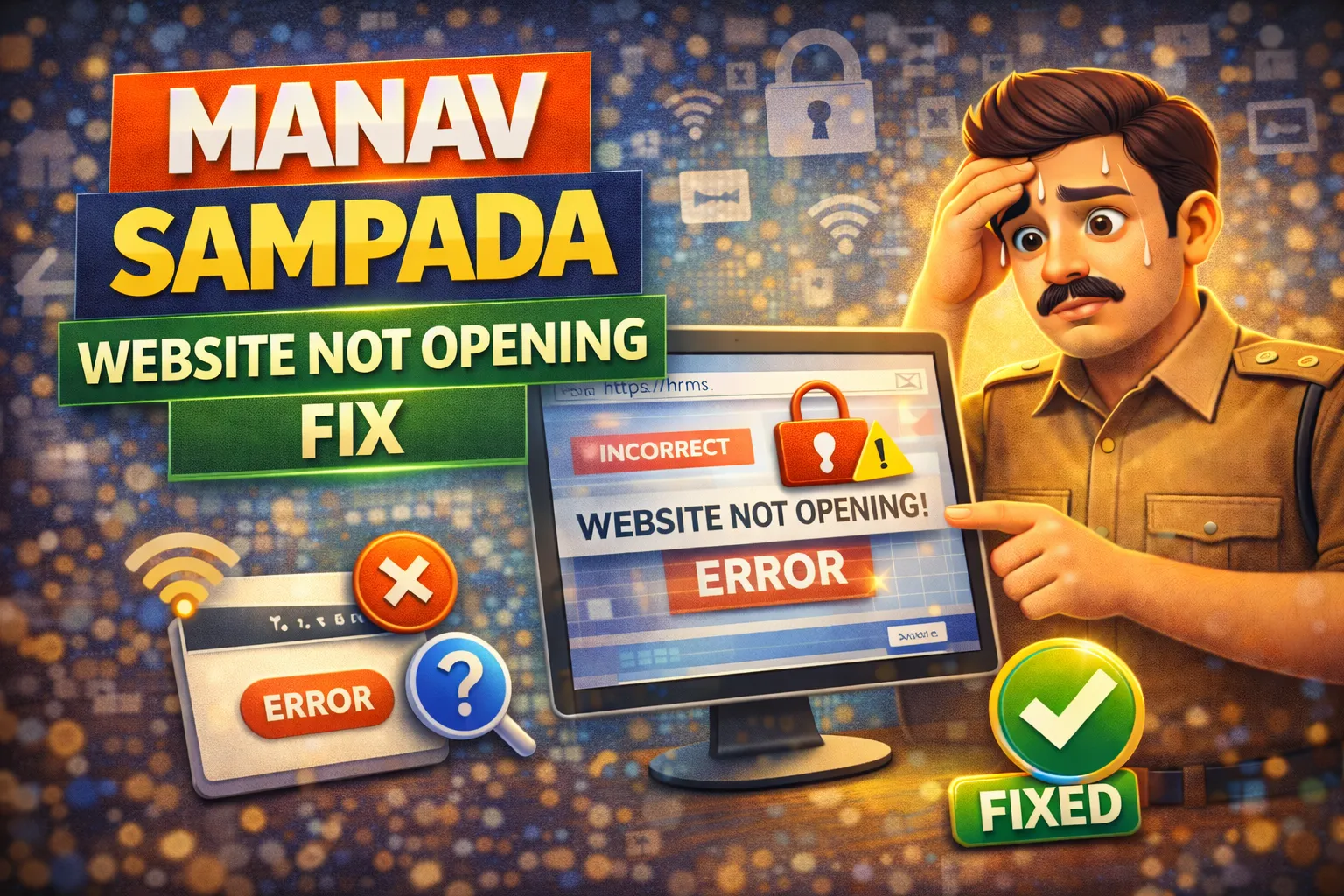Manav Sampada Website Not Opening Fix