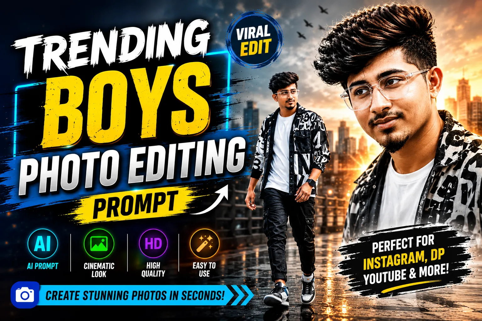 Trending Boys Photo Editing Prompt